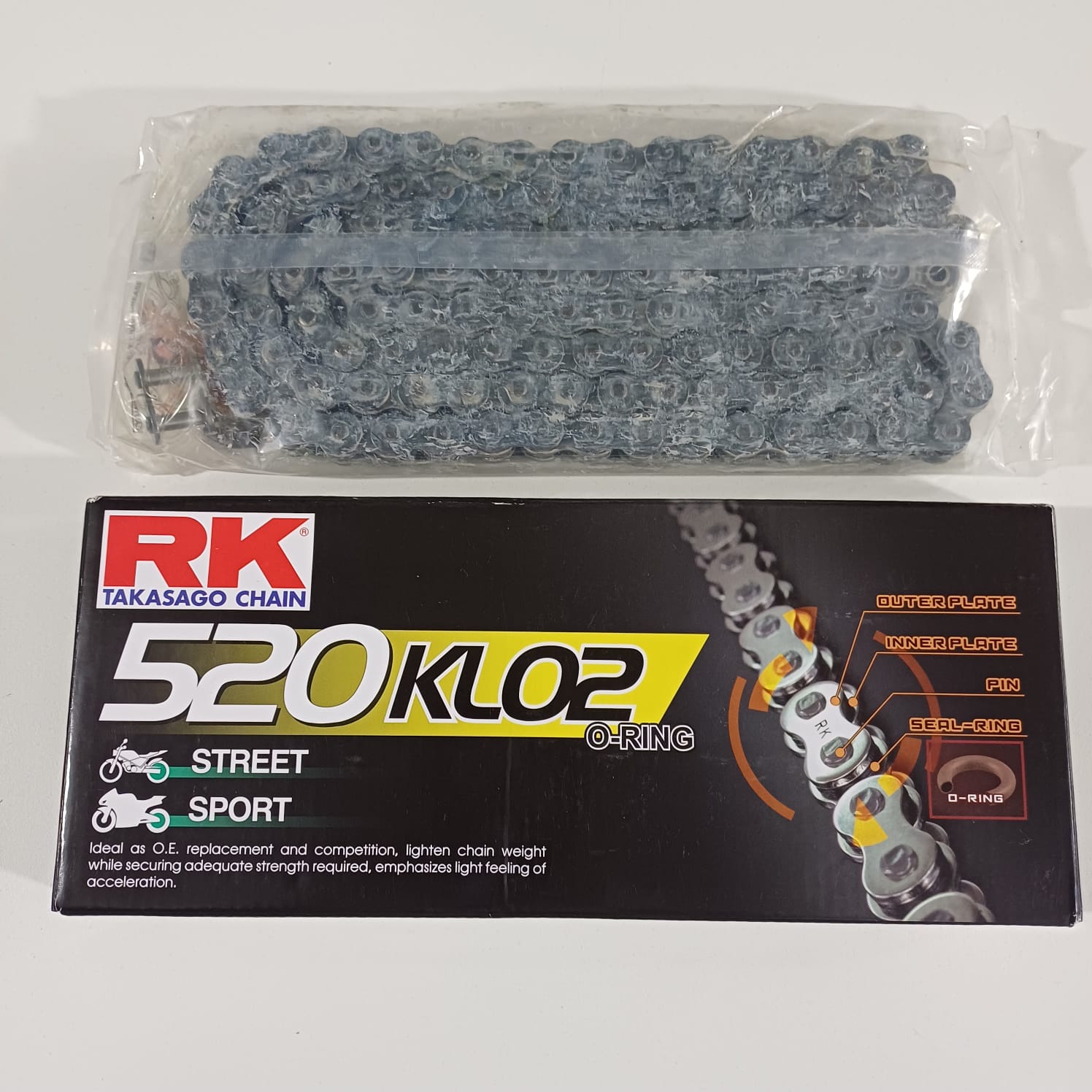 RK CADENA 520 O´RING METALICA 
