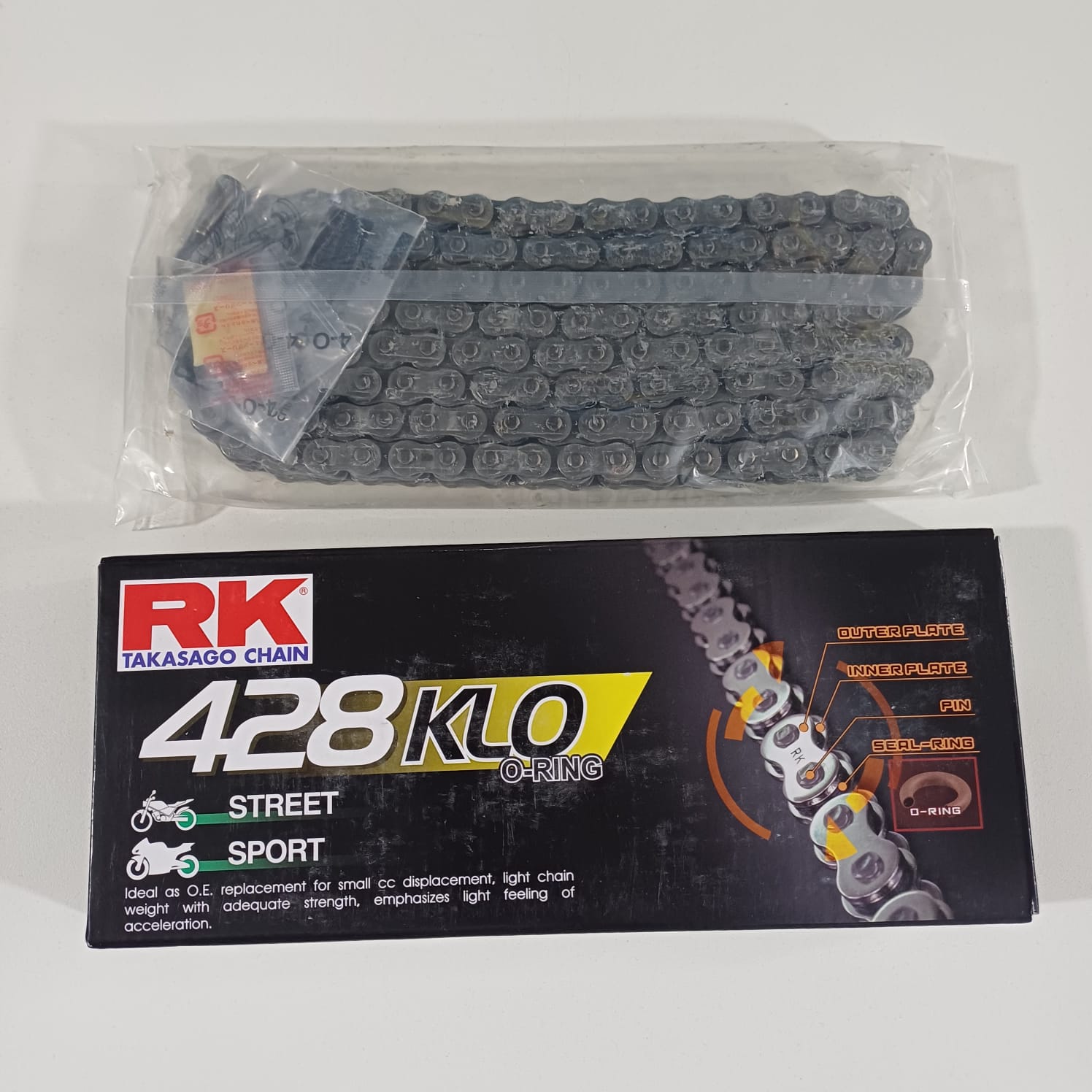 RK CADENA 428 O´RING METALICA 