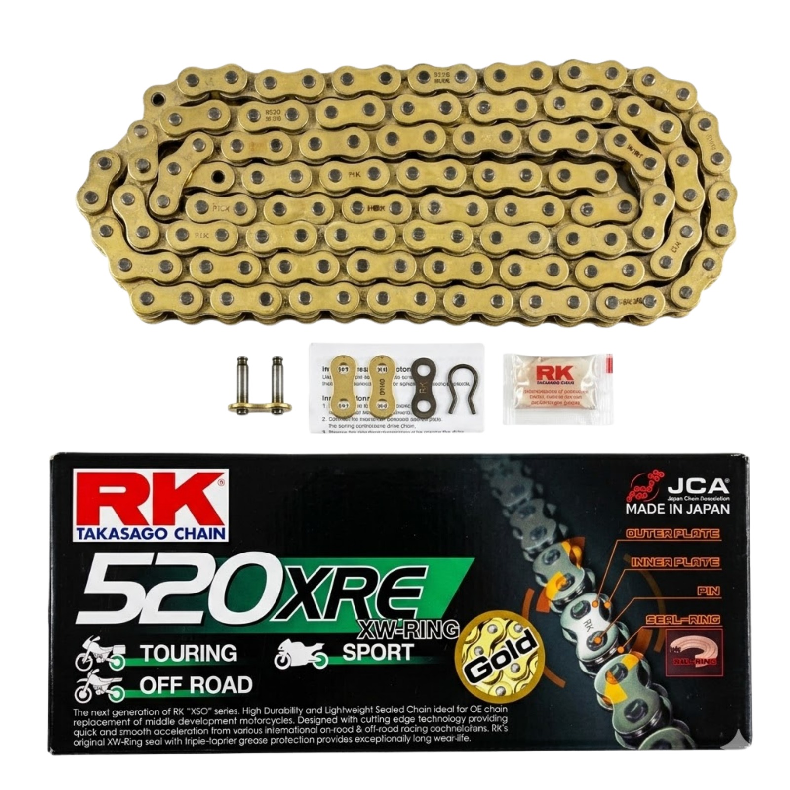 RK CADENA 520 XRE DORADA 