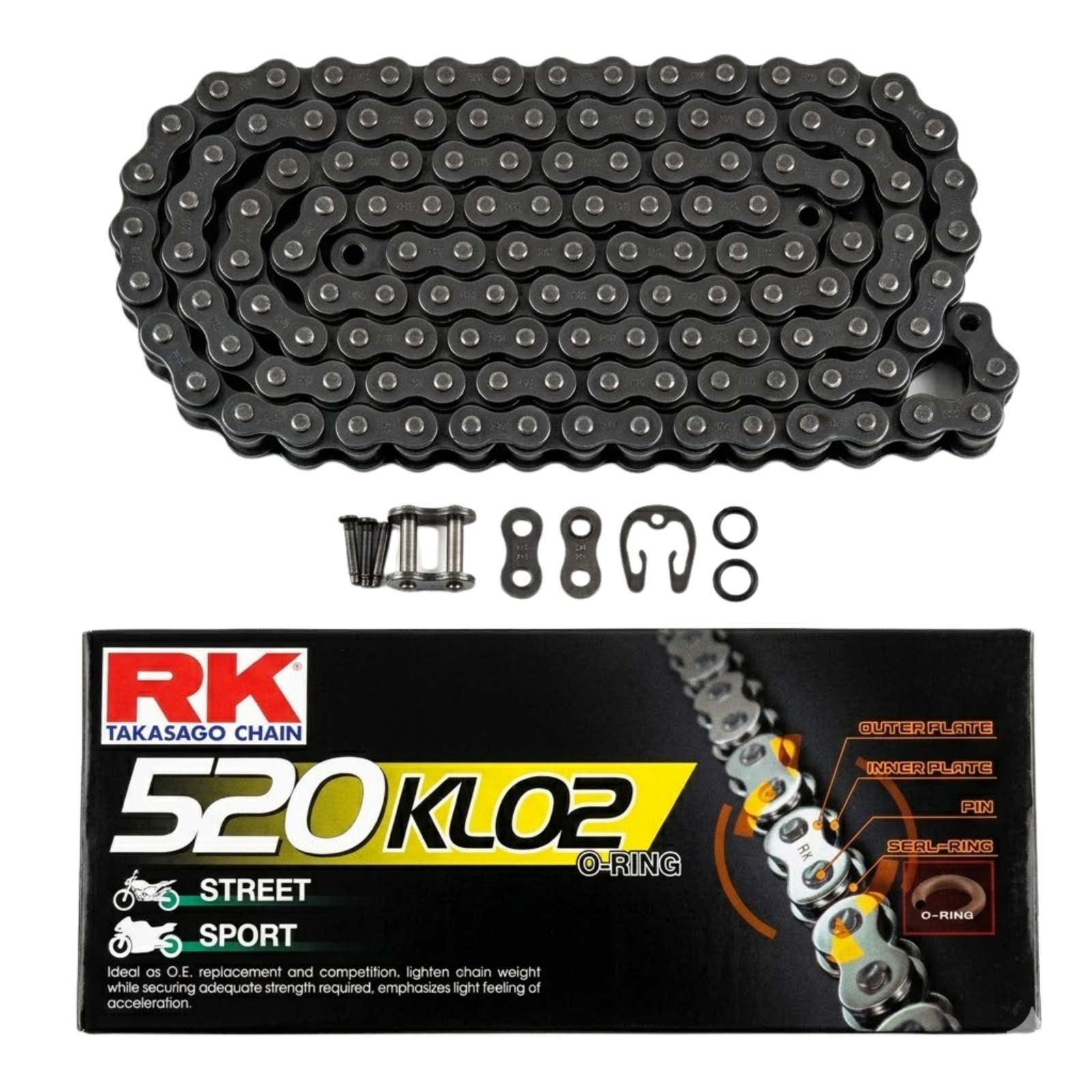 RK CADENA 520 O´RING METALICA 