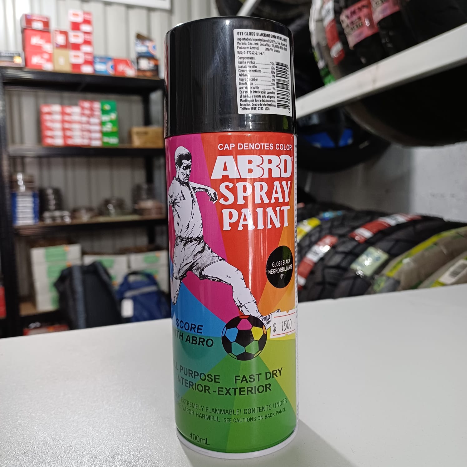 SPRAY PINTURA ABRO NEGRO BRILLANTE 